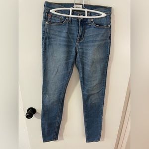 Hudson mid rise skinny jeans, size 26